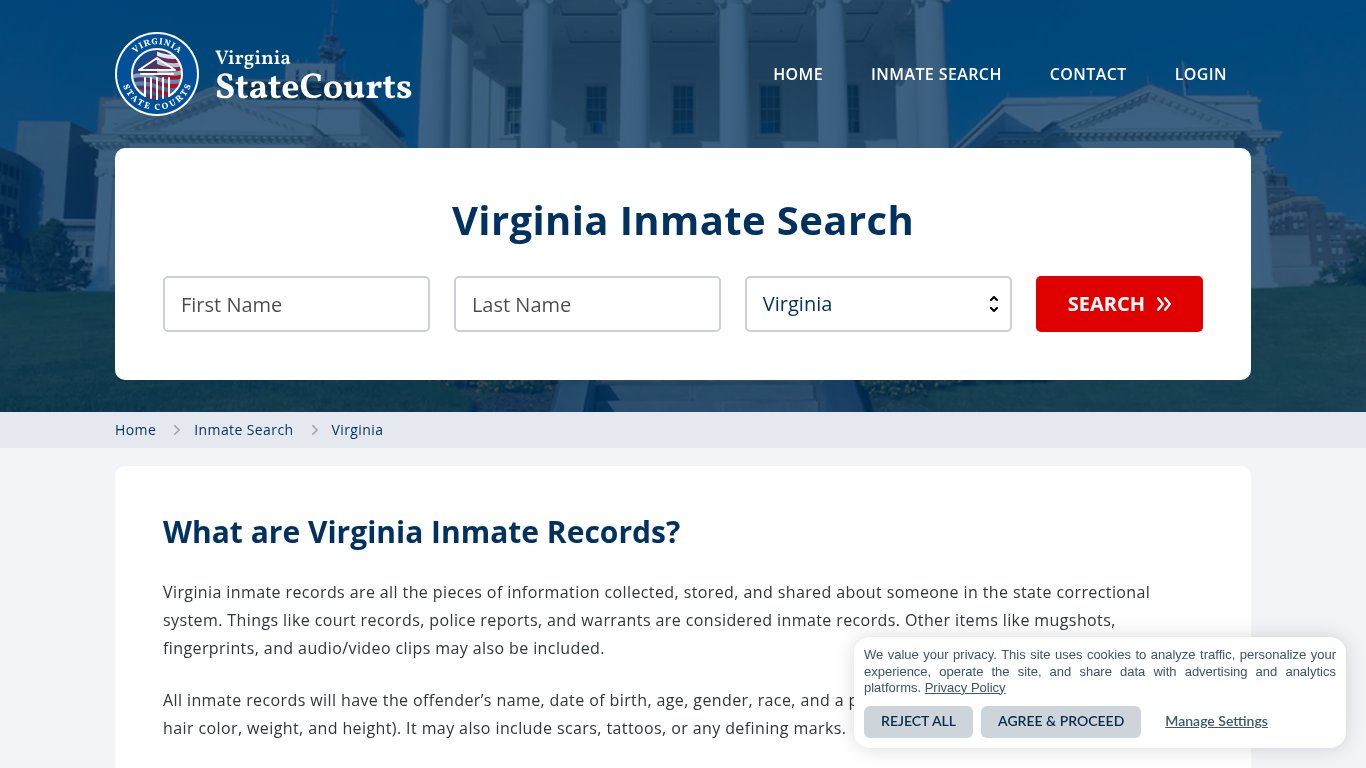 Virginia Inmate Search, Prison and Jail Information - StateCourts